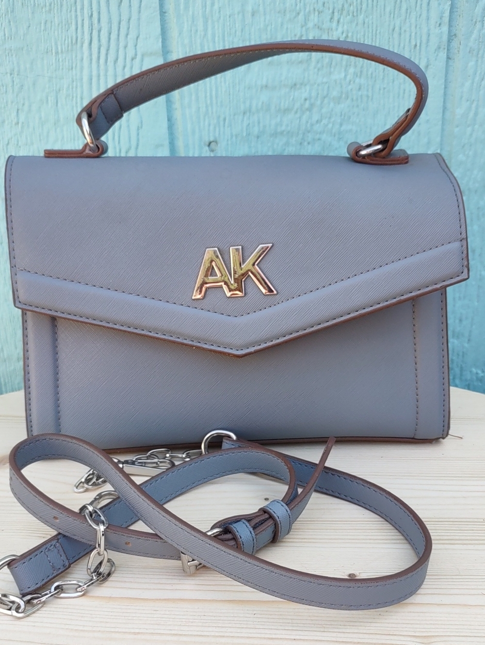 Blue Ann Klein Top-Handle Crossbody Bag